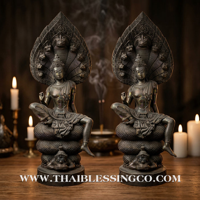 🔱💰Jatukam Ramathep – "Sombat Jakkraphat" (The Emperor’s Treasure) – Blessing Mudra (Pang Prathan Phon) – Ultra-Rare 28-Inch Bronze Masterpiece – The Divine Engine for Imperial Fortune, Universal Command, and Absolute Life Elevation!
