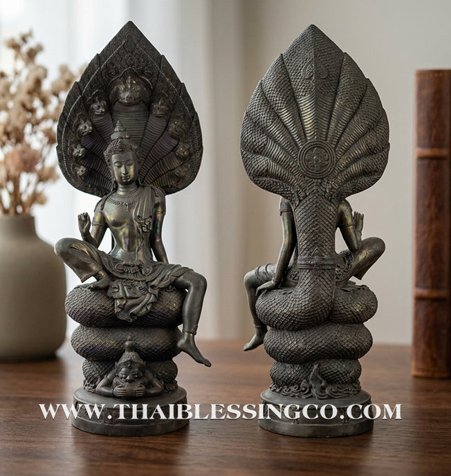 🔱💰Jatukam Ramathep – "Sombat Jakkraphat" (The Emperor’s Treasure) – Blessing Mudra (Pang Prathan Phon) – Ultra-Rare 28-Inch Bronze Masterpiece – The Divine Engine for Imperial Fortune, Universal Command, and Absolute Life Elevation!