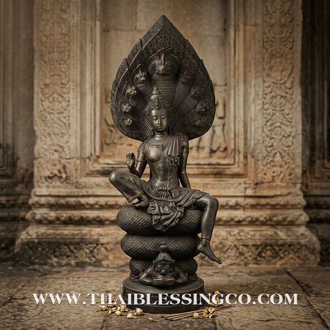 🔱💰Jatukam Ramathep – "Sombat Jakkraphat" (The Emperor’s Treasure) – Blessing Mudra (Pang Prathan Phon) – Ultra-Rare 28-Inch Bronze Masterpiece – The Divine Engine for Imperial Fortune, Universal Command, and Absolute Life Elevation!