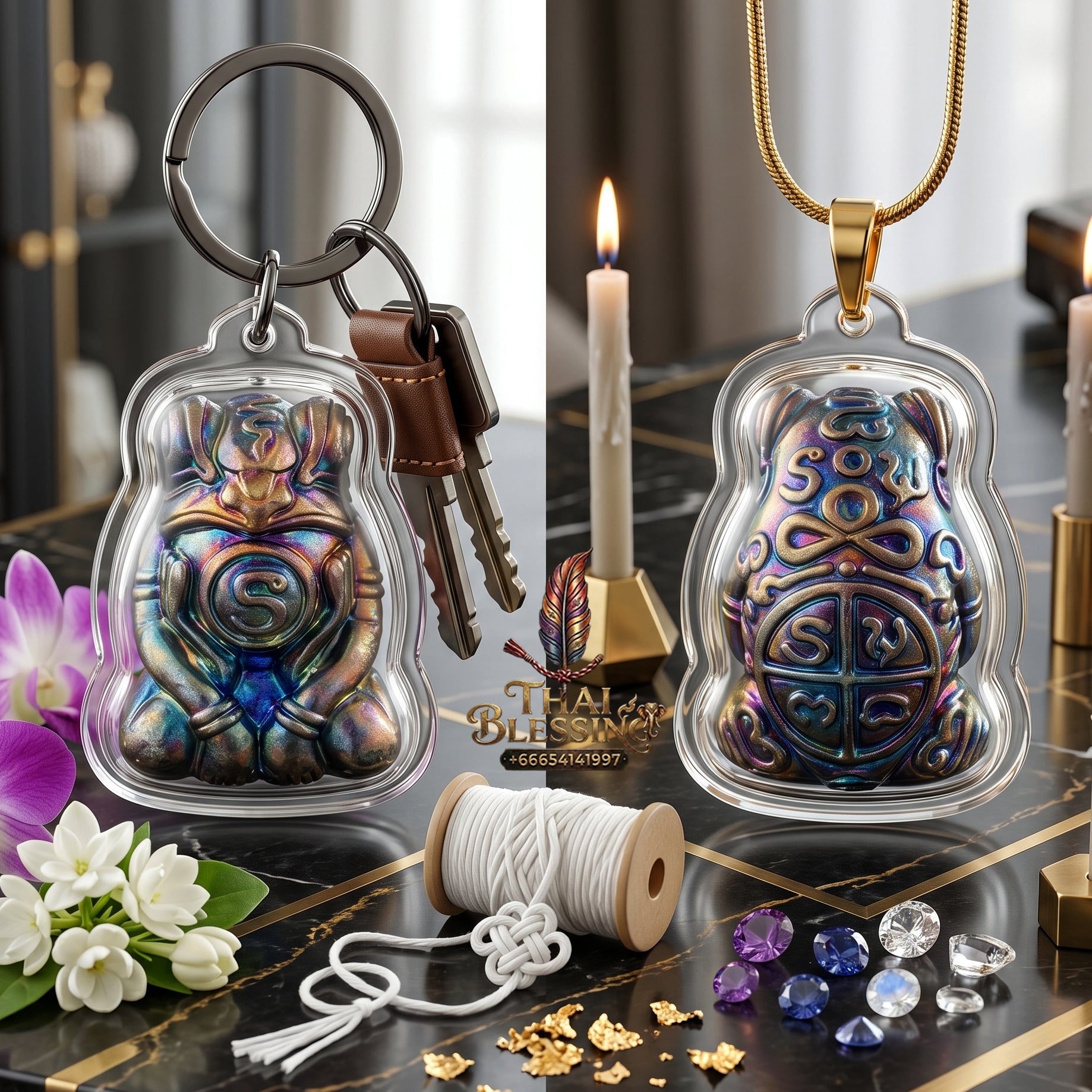 ✨👑🐸 Authentic Thai Amulet Sovereign Wealth Extraction Node - Khruba Kamfan Racha Choke Kop Kin Duean, Lanna Abundance Asset