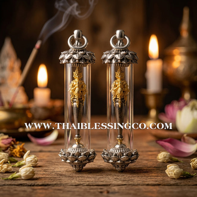 🔱 Khatha Mahaphrom Jaturapak – The Scepter of the Four-Faced Brahma (White Gold Head Edition) – Luang Pu Nen Kaeo (2561) – The Sovereign Tool for Universal Command, Infinite Wealth, and Divine Destiny!