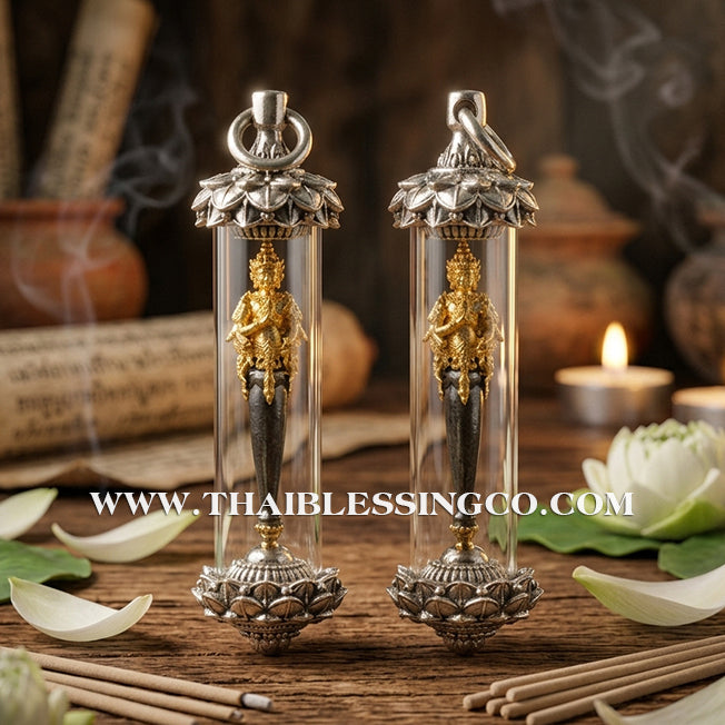 🔱 Khatha Mahaphrom Jaturapak – The Scepter of the Four-Faced Brahma (White Gold Head Edition) – Luang Pu Nen Kaeo (2561) – The Sovereign Tool for Universal Command, Infinite Wealth, and Divine Destiny!