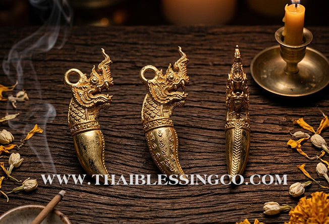 🔱 Khiaokaeo Nakkharat – The Sacred Naga Tooth – Luang Pho Fu, Wat Bang Samak (2557) – The Sovereign Engine for Infinite Wealth, Command Authority, and Mystical Dominance!