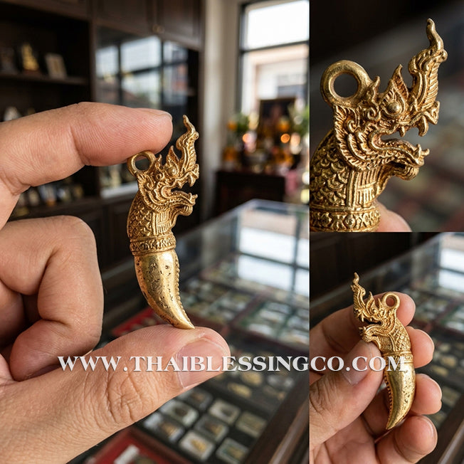 🔱 Khiaokaeo Nakkharat – The Sacred Naga Tooth – Luang Pho Fu, Wat Bang Samak (2557) – The Sovereign Engine for Infinite Wealth, Command Authority, and Mystical Dominance!