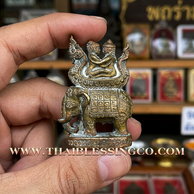 ✨ Khun In "7-Elephant Power" (Chang San) Supreme Love Magnet: Sacred Deep-Earth Bronze (Tipa Lohit) for Absolute Infatuation, Soulmate Binding, and Unstoppable Command
