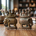 ✨ Khun In "7-Elephant Power" (Chang San) Supreme Love Magnet: Sacred Deep-Earth Bronze (Tipa Lohit) for Absolute Infatuation, Soulmate Binding, and Unstoppable Command