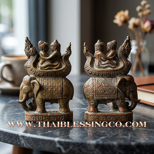 ✨ Khun In "7-Elephant Power" (Chang San) Supreme Love Magnet: Sacred Deep-Earth Bronze (Tipa Lohit) for Absolute Infatuation, Soulmate Binding, and Unstoppable Command