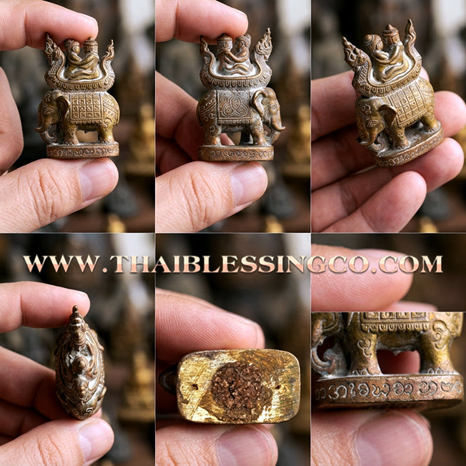 ✨ Khun In "7-Elephant Power" (Chang San) Supreme Love Magnet: Sacred Deep-Earth Bronze (Tipa Lohit) for Absolute Infatuation, Soulmate Binding, and Unstoppable Command