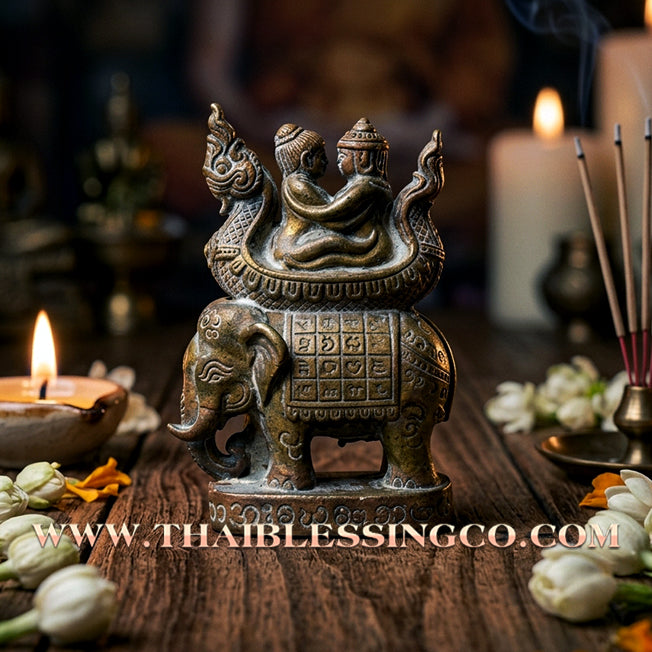 ✨ Khun In "7-Elephant Power" (Chang San) Supreme Love Magnet: Sacred Deep-Earth Bronze (Tipa Lohit) for Absolute Infatuation, Soulmate Binding, and Unstoppable Command