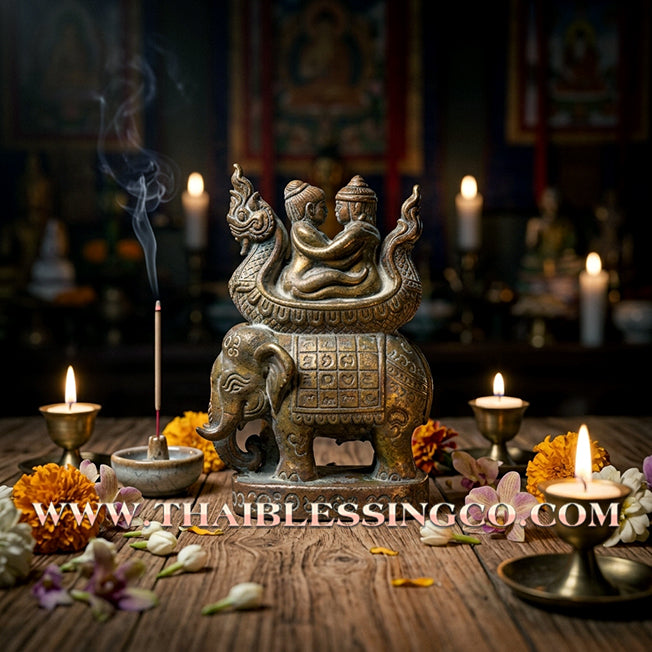 ✨ Khun In "7-Elephant Power" (Chang San) Supreme Love Magnet: Sacred Deep-Earth Bronze (Tipa Lohit) for Absolute Infatuation, Soulmate Binding, and Unstoppable Command