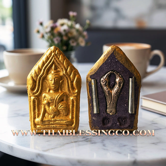 ✨ Khun Phaen "Maha Lap" Rooster & Sarika Divine Messenger Edition: Life Force Bio-Minerals, Sacred Herbs, and Lek Lai Powder for Vitality, Supreme Luck, and Persuasive Charisma