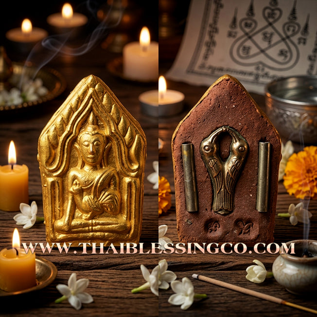 ✨ Khun Phaen "Maha Lap" Rooster & Sarika Divine Messenger Edition: Life Force Bio-Minerals, Sacred Herbs, and Lek Lai Powder for Vitality, Supreme Luck, and Persuasive Charisma