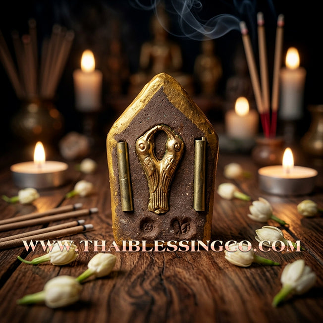 ✨ Khun Phaen "Maha Lap" Rooster & Sarika Divine Messenger Edition: Life Force Bio-Minerals, Sacred Herbs, and Lek Lai Powder for Vitality, Supreme Luck, and Persuasive Charisma