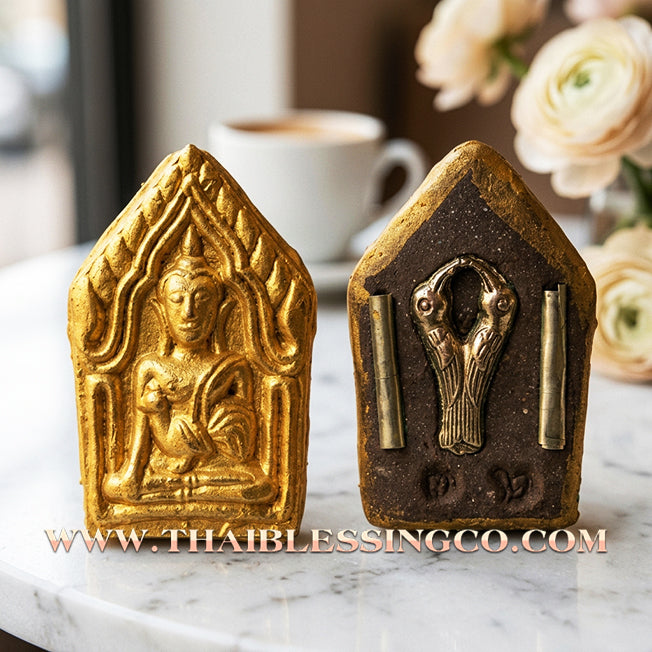 ✨ Khun Phaen "Maha Lap" Rooster & Sarika Divine Messenger Edition: Life Force Bio-Minerals, Sacred Herbs, and Lek Lai Powder for Vitality, Supreme Luck, and Persuasive Charisma