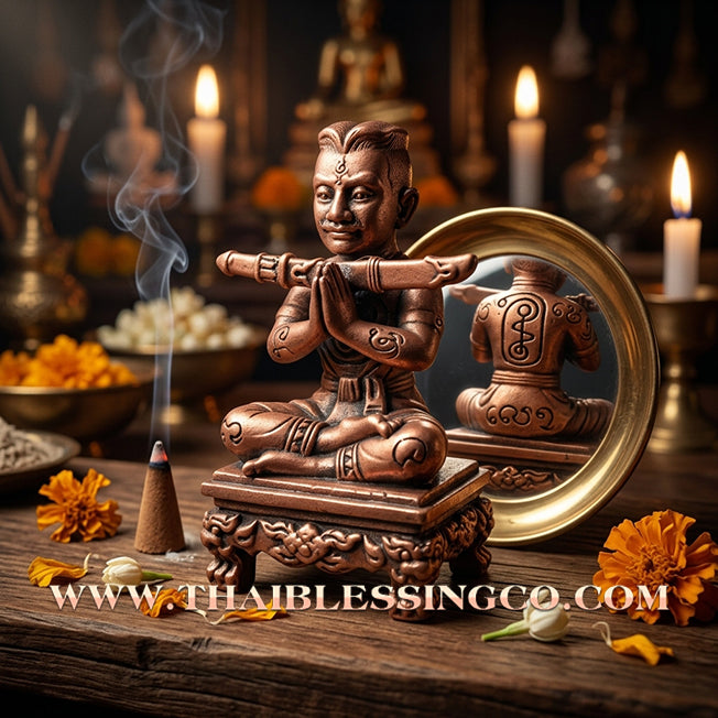✨ Khun Phaen "Mon Saneh Na Na Thong" Royal Edition: Satin Gold Essence Talisman for Supreme Charisma, Irresistible Attraction, and Elite Financial Success (2024 Masterpiece by Achan Subin Na Na Thong)