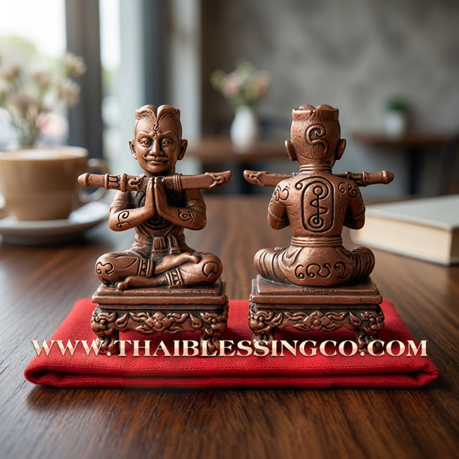 ✨ Khun Phaen "Mon Saneh Na Na Thong" Royal Edition: Satin Gold Essence Talisman for Supreme Charisma, Irresistible Attraction, and Elite Financial Success (2024 Masterpiece by Achan Subin Na Na Thong)