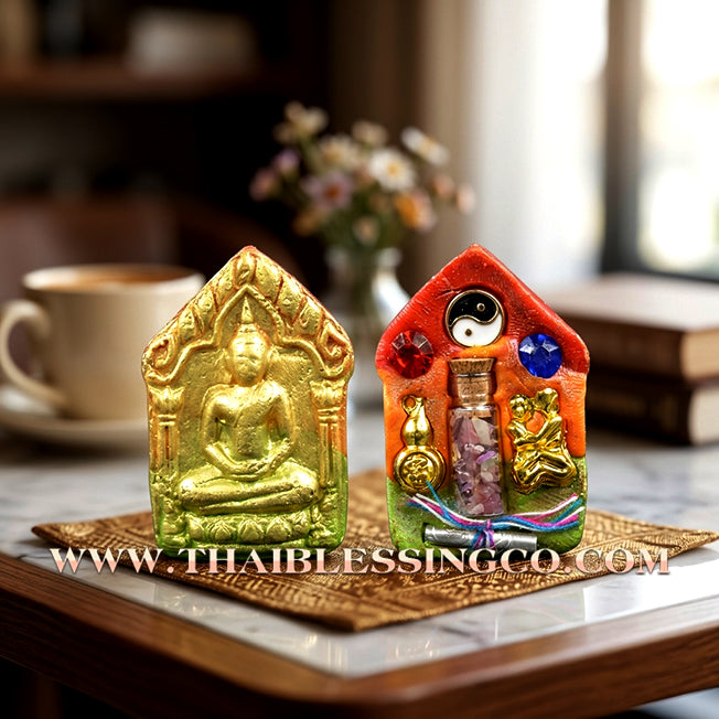 ✨ Khun Phaen "Na Na Thong" Golden Face Edition: Sacred Aura Talisman for Ultimate Charm, Negative Energy Shield (Gan Chong), and Infinite Wealth Magnetism (2024 Collection by Phra Achan Prasan, Wat Chong Kling)