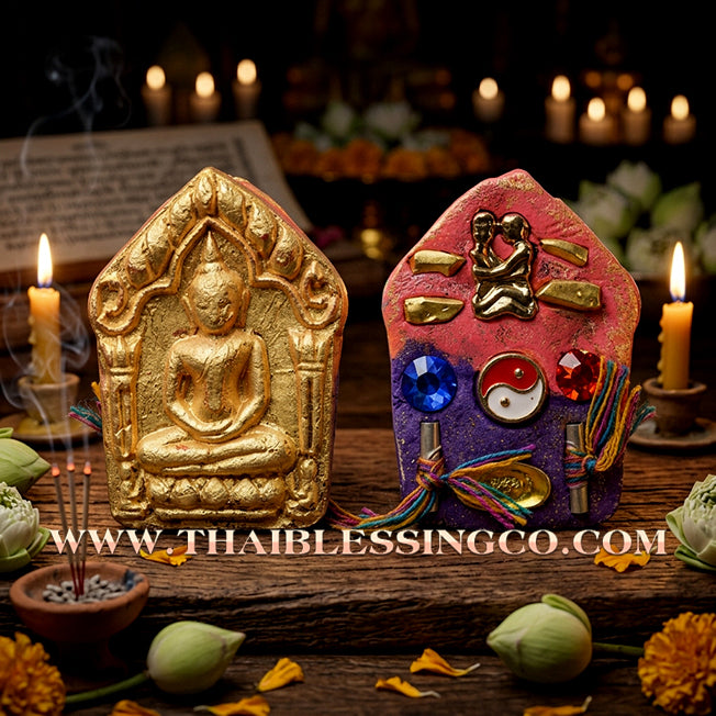 ✨ Khun Phaen "Na Na Thong" Golden Face Edition: Sacred Aura Talisman for Ultimate Charm, Negative Energy Shield (Gan Chong), and Infinite Wealth Magnetism (2024 Collection by Phra Achan Prasan, Wat Chong Kling)