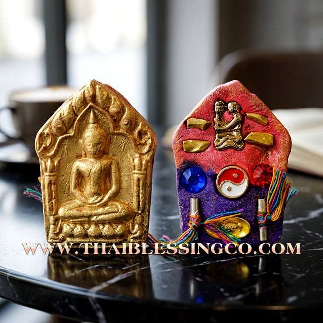 ✨ Khun Phaen "Na Na Thong" Golden Face Edition: Sacred Aura Talisman for Ultimate Charm, Negative Energy Shield (Gan Chong), and Infinite Wealth Magnetism (2024 Collection by Phra Achan Prasan, Wat Chong Kling)