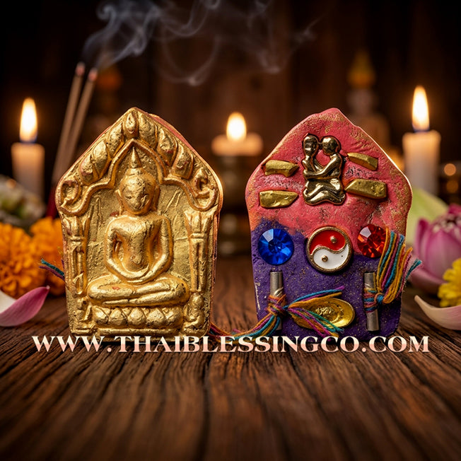 ✨ Khun Phaen "Na Na Thong" Golden Face Edition: Sacred Aura Talisman for Ultimate Charm, Negative Energy Shield (Gan Chong), and Infinite Wealth Magnetism (2024 Collection by Phra Achan Prasan, Wat Chong Kling)