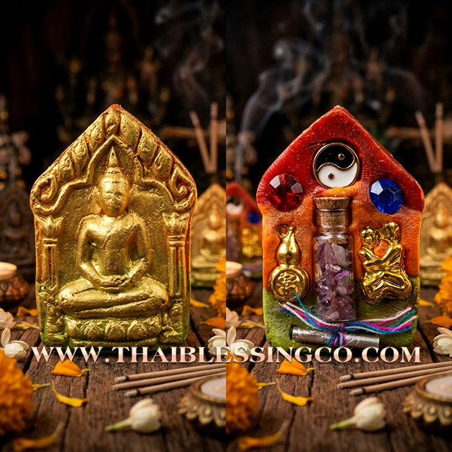 ✨ Khun Phaen "Na Na Thong" Golden Face Edition: Sacred Aura Talisman for Ultimate Charm, Negative Energy Shield (Gan Chong), and Infinite Wealth Magnetism (2024 Collection by Phra Achan Prasan, Wat Chong Kling)