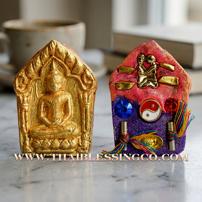 ✨ Khun Phaen "Na Na Thong" Golden Face Edition: Sacred Aura Talisman for Ultimate Charm, Negative Energy Shield (Gan Chong), and Infinite Wealth Magnetism (2024 Collection by Phra Achan Prasan, Wat Chong Kling)