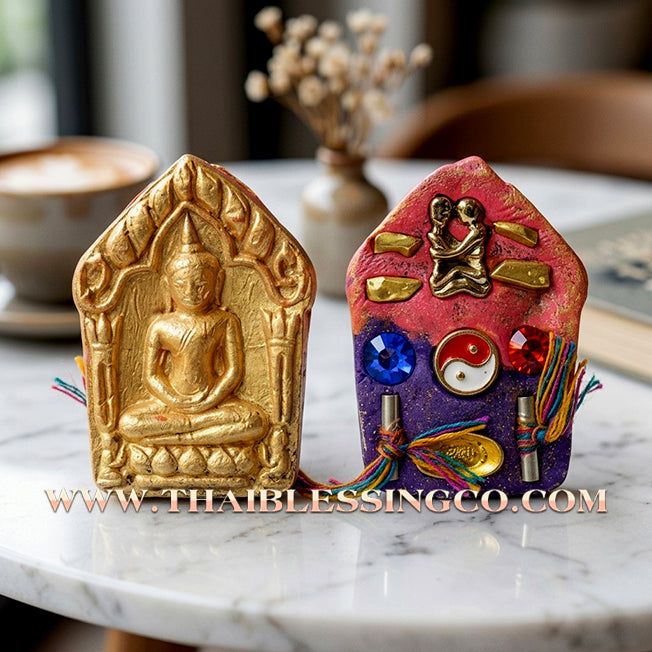 ✨ Khun Phaen "Na Na Thong" Golden Face Edition: Sacred Aura Talisman for Ultimate Charm, Negative Energy Shield (Gan Chong), and Infinite Wealth Magnetism (2024 Collection by Phra Achan Prasan, Wat Chong Kling)