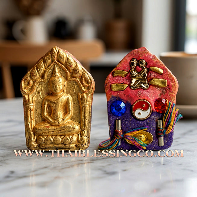 ✨ Khun Phaen "Na Na Thong" Golden Face Edition: Sacred Aura Talisman for Ultimate Charm, Negative Energy Shield (Gan Chong), and Infinite Wealth Magnetism (2024 Collection by Phra Achan Prasan, Wat Chong Kling)