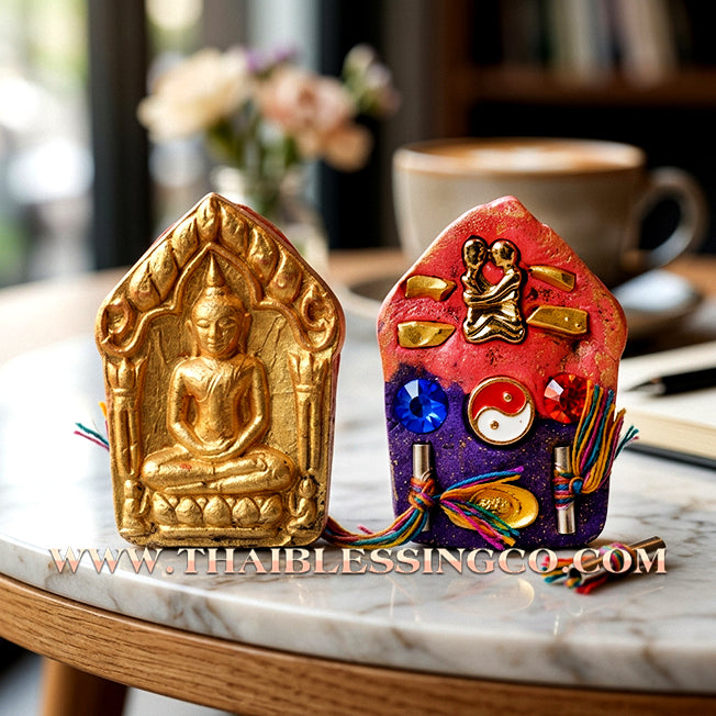 ✨ Khun Phaen "Na Na Thong" Golden Face Edition: Sacred Aura Talisman for Ultimate Charm, Negative Energy Shield (Gan Chong), and Infinite Wealth Magnetism (2024 Collection by Phra Achan Prasan, Wat Chong Kling)