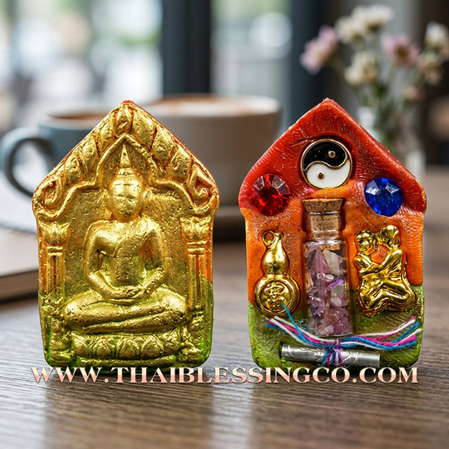 ✨ Khun Phaen "Na Na Thong" Golden Face Edition: Sacred Aura Talisman for Ultimate Charm, Negative Energy Shield (Gan Chong), and Infinite Wealth Magnetism (2024 Collection by Phra Achan Prasan, Wat Chong Kling)
