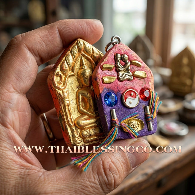 ✨ Khun Phaen "Na Na Thong" Golden Face Edition: Sacred Aura Talisman for Ultimate Charm, Negative Energy Shield (Gan Chong), and Infinite Wealth Magnetism (2024 Collection by Phra Achan Prasan, Wat Chong Kling)