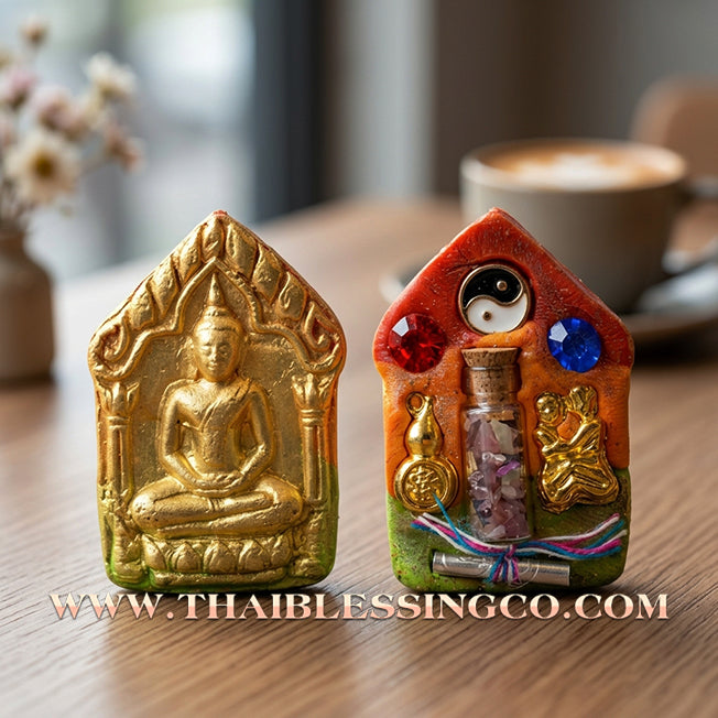 ✨ Khun Phaen "Na Na Thong" Golden Face Edition: Sacred Aura Talisman for Ultimate Charm, Negative Energy Shield (Gan Chong), and Infinite Wealth Magnetism (2024 Collection by Phra Achan Prasan, Wat Chong Kling)
