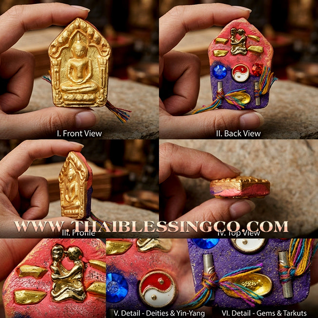 ✨ Khun Phaen "Na Na Thong" Golden Face Edition: Sacred Aura Talisman for Ultimate Charm, Negative Energy Shield (Gan Chong), and Infinite Wealth Magnetism (2024 Collection by Phra Achan Prasan, Wat Chong Kling)