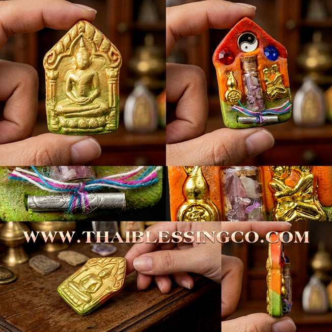 ✨ Khun Phaen "Na Na Thong" Golden Face Edition: Sacred Aura Talisman for Ultimate Charm, Negative Energy Shield (Gan Chong), and Infinite Wealth Magnetism (2024 Collection by Phra Achan Prasan, Wat Chong Kling)