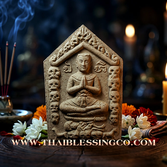 ✨ Khun Phaen Pluk Hong Phrai "Saneh Luem Jon" Edition: Sacred White Herbal Essence Talisman for Infinite Luck, Romantic Attraction, and the "Forget Poverty" Wealth Breakthrough (2009 Vintage Heritage by Luang Pho Sane Chan)
