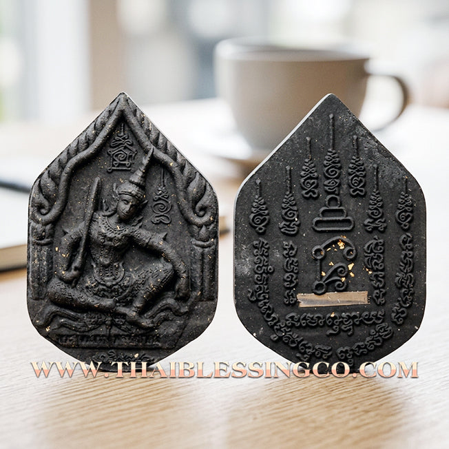 ✨ Khun Phaen Prai Akom: Sacred Black Sarika Herbal Essence Talisman for Divine Persuasion, Infinite Fortune, and Mystical Protection Shield