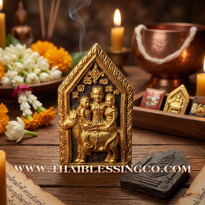 ✨ Khun Phaen Prai Mon-Ma Sep Nang: Authentic Black Herbal Essence Sacred Talisman for Ultimate Attraction, Charismatic Influence, and Harmonious Relationships (2016 Heritage Edition by Luang Pu Im)