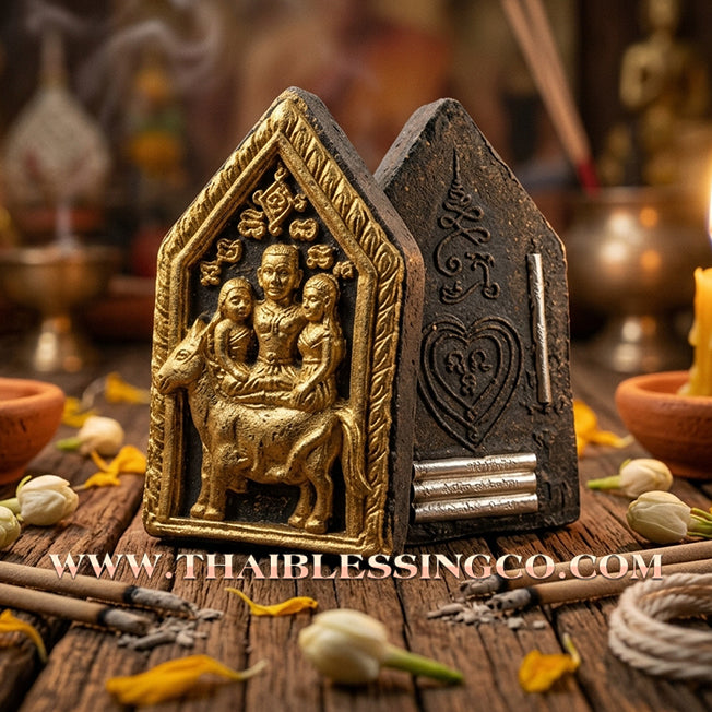 ✨ Khun Phaen Prai Mon-Ma Sep Nang: Authentic Black Herbal Essence Sacred Talisman for Ultimate Attraction, Charismatic Influence, and Harmonious Relationships (2016 Heritage Edition by Luang Pu Im)