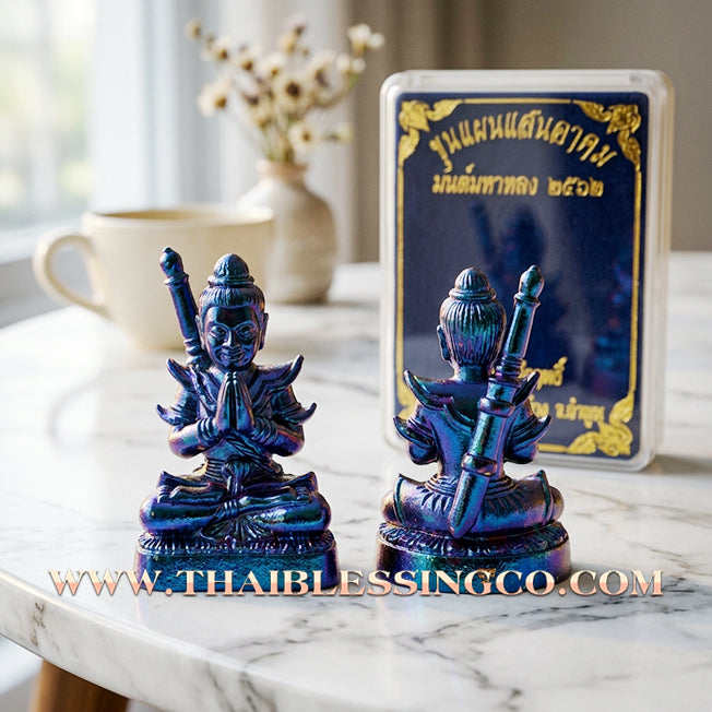 ✨ Khun Phaen "Saen Akhom" Mon Maha Long Edition: Iridescent Beetle Wing Essence (Pik Maeng Thap) Talisman for Absolute Fascination, Supreme Social Influence, and Magnetic Romantic Attraction