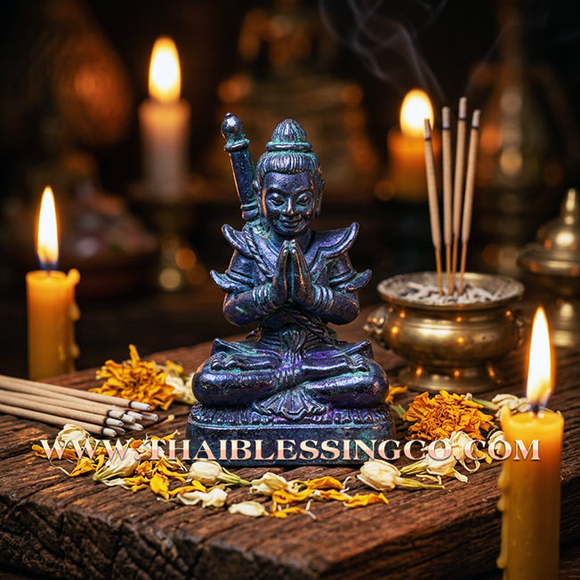 ✨ Khun Phaen "Saen Akhom" Mon Maha Long Edition: Iridescent Beetle Wing Essence (Pik Maeng Thap) Talisman for Absolute Fascination, Supreme Social Influence, and Magnetic Romantic Attraction