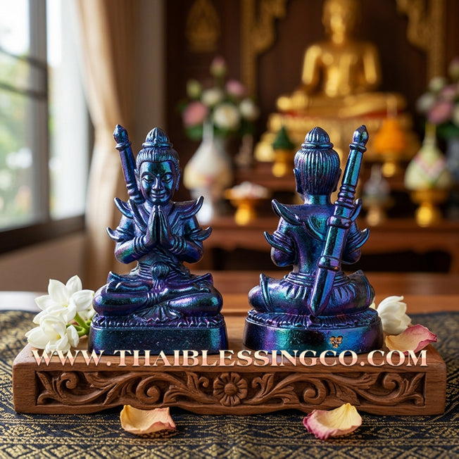 ✨ Khun Phaen "Saen Akhom" Mon Maha Long Edition: Iridescent Beetle Wing Essence (Pik Maeng Thap) Talisman for Absolute Fascination, Supreme Social Influence, and Magnetic Romantic Attraction