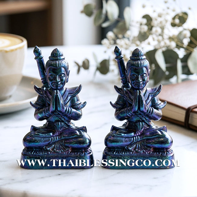 🔱 Khun Phaen San Arkom – "Mon Maha Long" Blue Jewel Beetle Edition – Kruba Nuea Rit (2562) – The Irresistible Engine for Soulmate Attraction, Infinite Wealth, and Magnetic Influence!