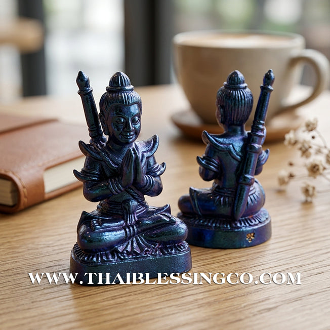 🔱 Khun Phaen San Arkom – "Mon Maha Long" Blue Jewel Beetle Edition – Kruba Nuea Rit (2562) – The Irresistible Engine for Soulmate Attraction, Infinite Wealth, and Magnetic Influence!