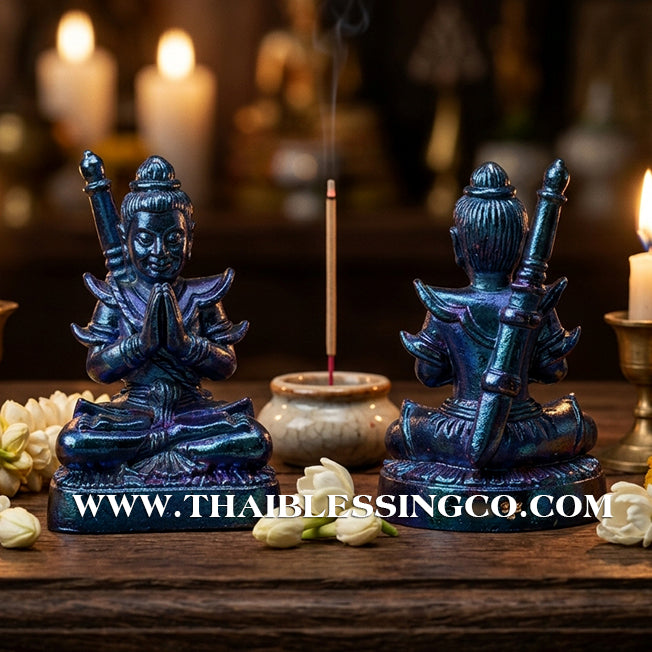 🔱 Khun Phaen San Arkom – "Mon Maha Long" Blue Jewel Beetle Edition – Kruba Nuea Rit (2562) – The Irresistible Engine for Soulmate Attraction, Infinite Wealth, and Magnetic Influence!