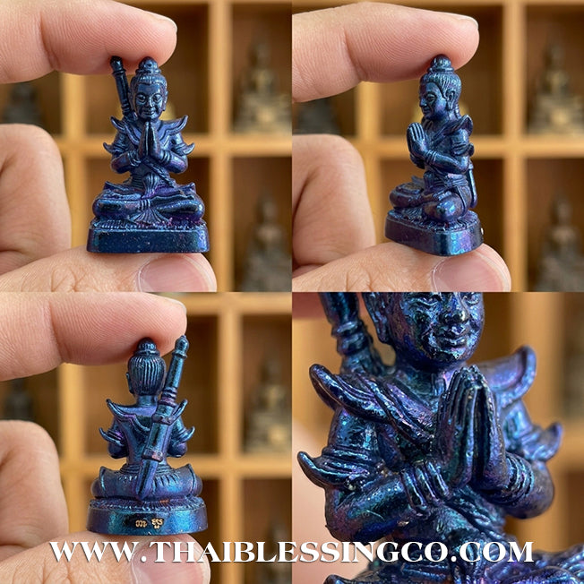 🔱 Khun Phaen San Arkom – "Mon Maha Long" Blue Jewel Beetle Edition – Kruba Nuea Rit (2562) – The Irresistible Engine for Soulmate Attraction, Infinite Wealth, and Magnetic Influence!