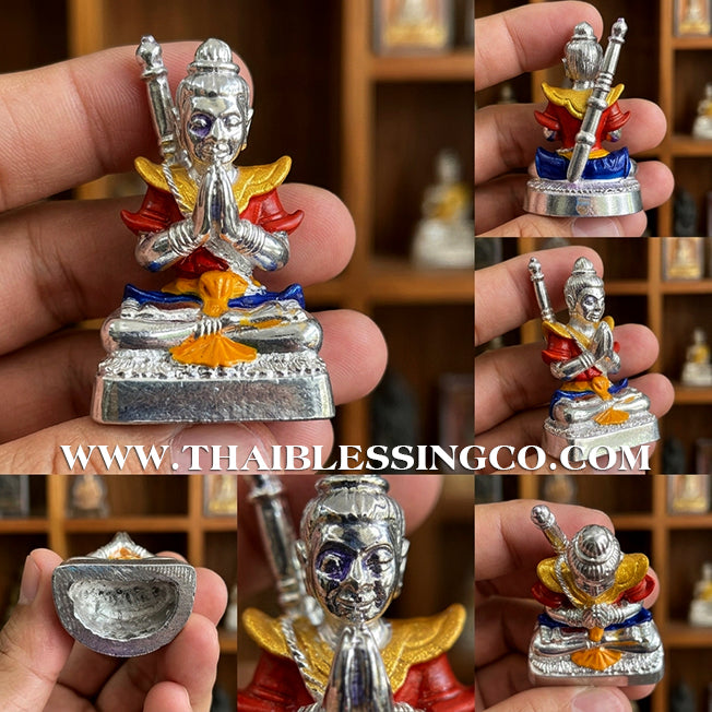 🔱 Khun Phaen San Arkom – "Mon Maha Long" Purple Samlit Edition – Kruba Nuea Rit (2562) – The Majestic Catalyst for Social Dominance, Infinite Wealth, and Hypnotic Charm!