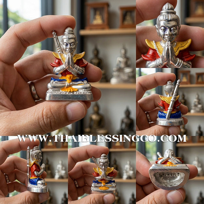 🔱 Khun Phaen San Arkom – "Mon Maha Long" Purple Samlit Edition – Kruba Nuea Rit (2562) – The Majestic Catalyst for Social Dominance, Infinite Wealth, and Hypnotic Charm!