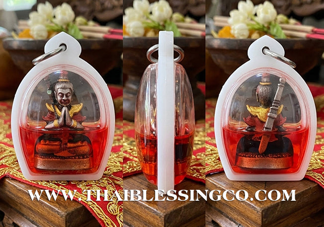 🔱 Khun Phaen San Arkom – "Mon Maha Long" Satin Enamel Edition – Kruba Nuea Rit (2562) – The High-Frequency Catalyst for Absolute Charisma, Infinite Wealth, and Sovereign Influence!