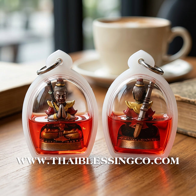 🔱 Khun Phaen San Arkom – "Mon Maha Long" Satin Enamel Edition – Kruba Nuea Rit (2562) – The High-Frequency Catalyst for Absolute Charisma, Infinite Wealth, and Sovereign Influence!