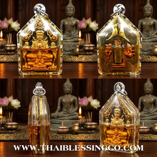 🔱 Khun Phaen Sane Hong Phrai – "Gold-Brushed Cemetery Clay" Edition – Luang Pu Nen Kaeo (2567) – The Divine Engine for Infinite Fortune, Sovereign Authority, and Absolute Destiny Manifestation!